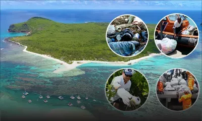 Ile Plate : Une déchetterie à l’état sauvage, les gardes-côtes au travail