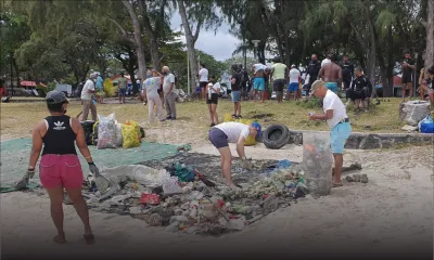110 kg de déchets récoltés en plus d'une heure à Blue Bay