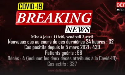 Covid-19 : 32 nouveaux cas enregistrés ces dernières 24 heures
