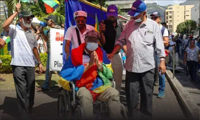 Protestation contre la cherté des prix des carburants : Nishal Joyram y participe en fauteuil roulant