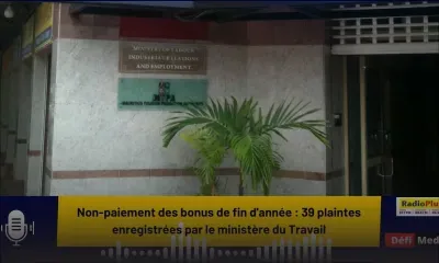 Non-paiement des bonus de fin d'année : 39 plaintes enregistrées par le ministère du Travail