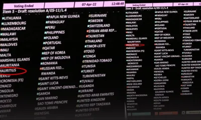 La Russie suspendue du Conseil des droits de l’hommes des Nations Unies : Maurice vote pour