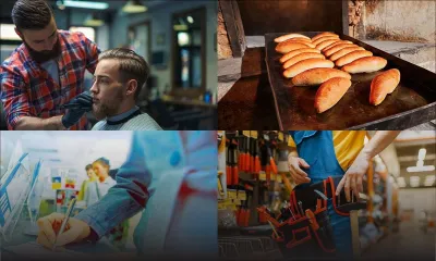 Banques, salons de  coiffure, boulangeries et quincailleries :  accès par ordre alphabétique