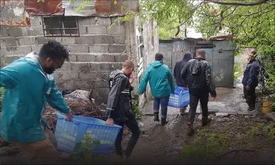 Forte tempête Calvinia - Solidarité mauricienne: distribution de nourriture aux plus démunis