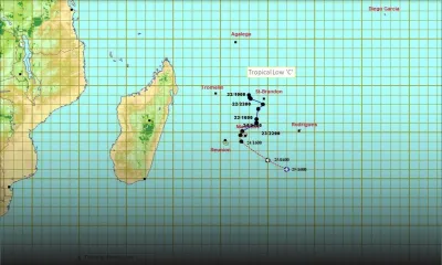 L'alerte 2 maintenue : «Les dernières observations indiquent que la basse pression ne s'est pas développée davantage», selon la station de Vacoas
