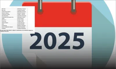 Voici la liste des congés publics pour 2025
