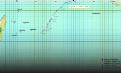Météo : Alicia s’est intensifiée en un cyclone tropical