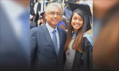 Sur sa page Facebook : Pravind Jugnauth se dit «content d'avoir été présent» à la cérémonie de remise de diplôme de sa fille