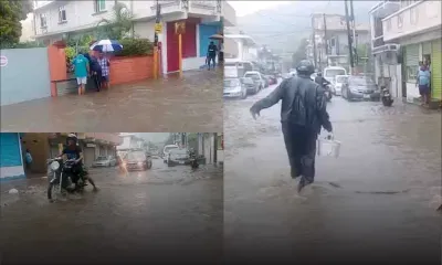 Inondations – rues impraticables à Port-Louis 