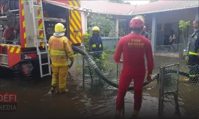 Avis de fortes pluies : les pompiers effectuent une quarantaine d'interventions 