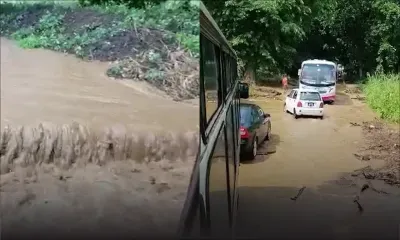 Fortes pluies dans le Sud-Est : le pont à Anse-Jonchée impraticable