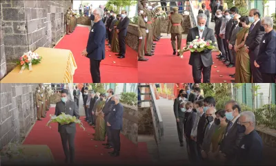 [En images] 186e anniversaire de l’arrivée des travailleurs engagés à Maurice : dépôt de gerbes à l’Aapravasi Ghat