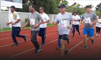 Pravind Jugnauth en piste avec ses ministres