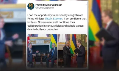 Rencontre entre le Premier ministre, Pravind Jugnauth et son homologue britannique, Keir Starmer