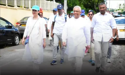 Maha Shivratree : Pravind Jugnauth, son épouse et d’autres membres du gouvernement marchent vers le Ganga Talao