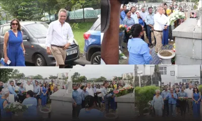 [En images] Fête du travail : Le PMSD au cimetière St-Jean pour un dépôt de gerbes