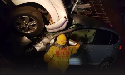 Beau-Bassin : spectaculaire accident aux petites heures entre un 4X4 et une voiture