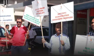 Manifestation à Port-Louis : des pompiers déplorent leurs conditions de travail