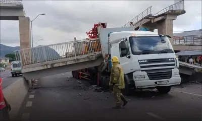 Accident à Roche-Bois : une partie de la passerelle pour piétons s'effondre