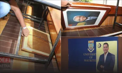 A l'auditorium Octave Wiehe : la photo du PM remplacée par celle de Roshi Bhadain 