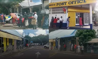 Reprise partielle des activités : file d’attente devant les bureaux de poste