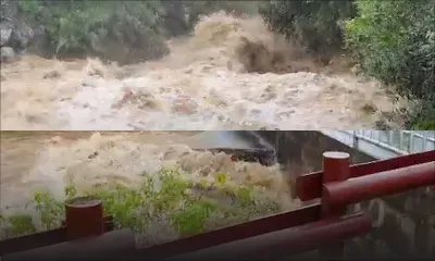 Avis de fortes averses :  la rivière du Poste en crue