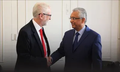 Chagos : Jeremy Corbyn réitère son soutien à Maurice lors d'une rencontre avec Pravind Jugnauth 