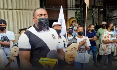 Port-Louis : Marche de protestation de Linion Pep Morisien contre le port du masque