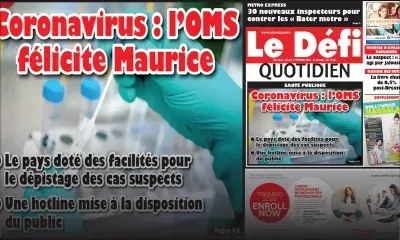 Voici la Une du Défi Quotidien de ce jeudi 06 février 2019