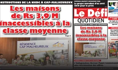 Voici la Une du Défi Quotidien de ce vendredi 28 décembre 2018