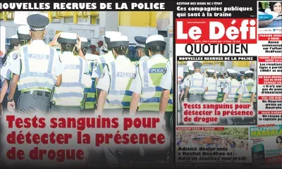 Voici la Une du Defi Quotidien de ce jeudi 17 janvier 2019