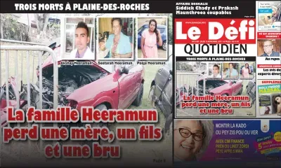 Voici la Une du Defi Quotidien de ce jeudi 14 novembre 2019