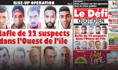 Voici la Une du Defi Quotidien de ce jeudi 19 décembre 2019