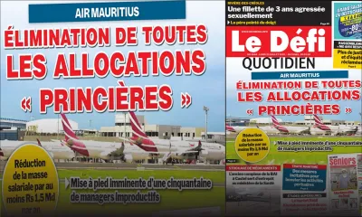 Voici la Une du Defi Quotidien de ce lundi 20 juillet 2020