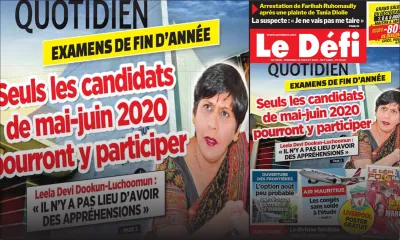 Voici la Une du Defi Quotidien de ce vendredi 24 juillet 2020