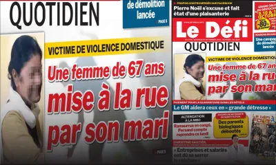 Voici la Une du Défi Quotidien de ce vendredi 18 Septembre 2020