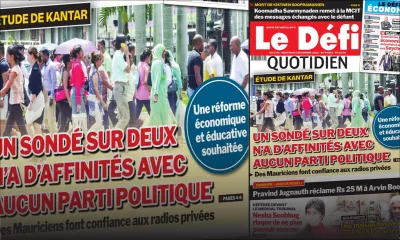 Voici la Une du Défi Quotidien de ce mercredi 02 décembre 2020
