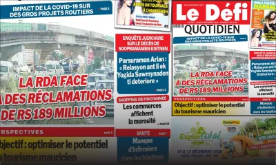 Voici la Une du Défi Quotidien de ce jeudi 10 décembre 2020
