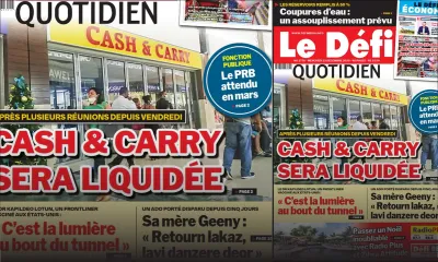 Voici la Une du Défi Quotidien de ce mercredi 23 décembre 2020