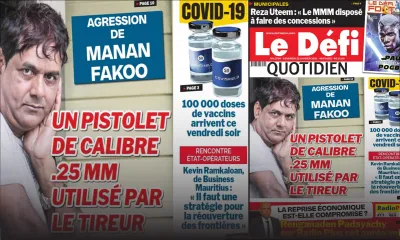 Voici la Une du Défi Quotidien de ce vendredi 22 janvier 2021