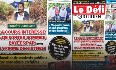 Voici la Une du Défi Quotidien de ce mercredi 03 février 2021