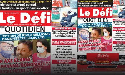 Voici la Une du Défi Quotidien de ce mardi 23 février 2021