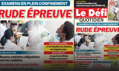 Voici la Une du Défi Quotidien de ce mardi 16 mars 2021