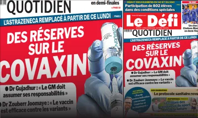 Voici la Une du Défi Quotidien de ce lundi 22 mars 2021