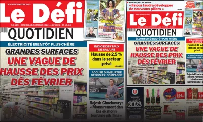 Voici la une du Défi Quotidien de ce mardi 20 Décembre 2022