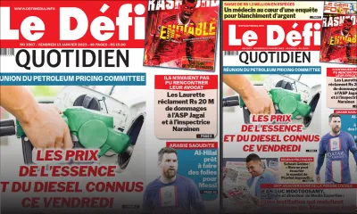 Voici la une du Défi Quotidien de ce vendredi 13 Janvier 2023