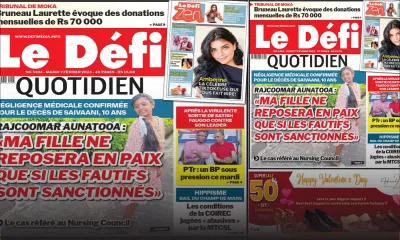 Voici la une du Défi Quotidien de ce Mardi 07 Février 2023