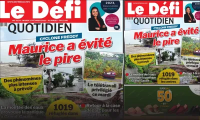 Voici la une du Défi Quotidien de ce Mardi 21 Février 2023