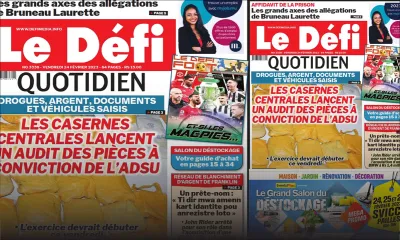 Voici la une du Défi Quotidien de ce Vendredi 24 Février 2023