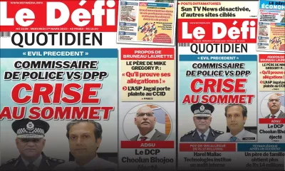 Voici la une du Défi Quotidien de ce Mercredi 01 Mars 2023